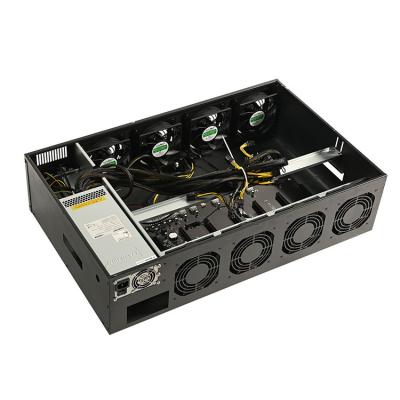 China With side panel window products home used 8 gpu server case smart graphics card case with 8 power supply. of fan quite 2500w for sale