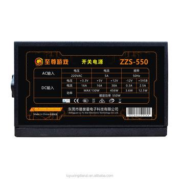 China Rectangle 12cm Fan 550W 600W Black Computer Desktop PC Power Supply for sale