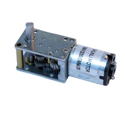 China drip-proof worm gear motor 6v 12v dc motor 90 degree shaft for sale