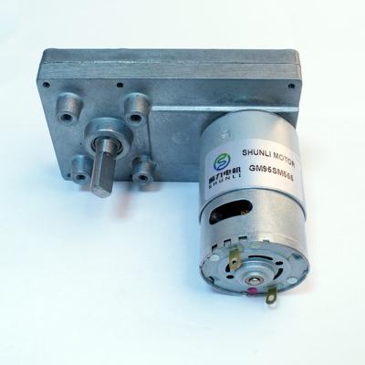 China GM95F-555PM Totally Enclosed Low RPM High Torque 12v DC Gear Motor for sale