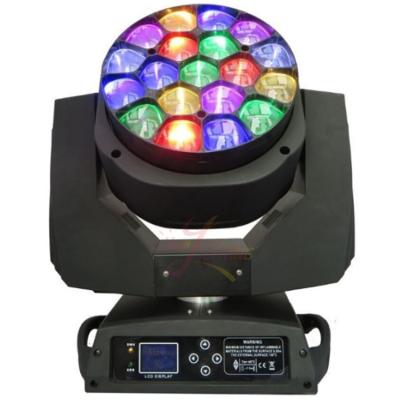 China Pro Hotel Stage Lighting Led Wash Head Light 19pcs Moving Bee Eyes Led Moving Head Light for sale