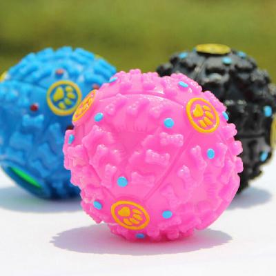 China Viable Pet Squeak Ball Dog Leak Food Ball Inspire Slower IQ Training Toy Chew Ball Dental Eating and Eliminate Probing for sale