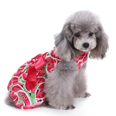 China Sustainable Fashion Candy Ribbon Dog Clothes Puppy Pet Dress Dog Shirt for sale