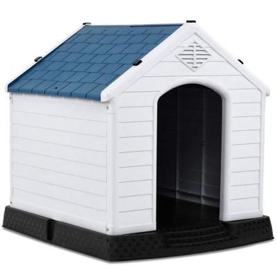 China Durable Plastic Dog House Pet House Waterproof Ventilate Puppy Shelter For Indoor Outdoor Use With Roof for sale