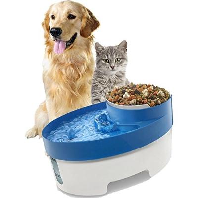 China Viable 3 in 1 Water Fountain for Cat Dog Automatic Food Bowl Dish Feeder Dispenser for sale