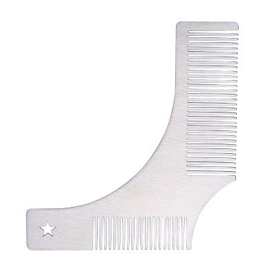 China Convenient Stainless Steel Beard Comb For Men Beard Care Styling Double Sided Comb Shaving Comb Hairdressing Tool for sale