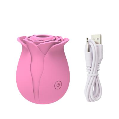 China 10 Vibration Frequency Rose Licking Suck Masturbator Orgasm Tongue Vibrator with Clitoral Stimulation for sale