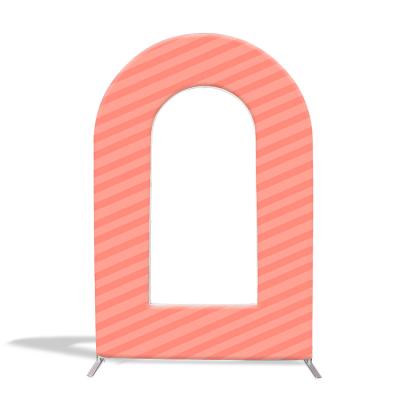 China Support ODM/OEM Chinese Factory Sale Tension Fabric Backdrop Support Hot Pink Arch Chiara Back Drop For Birthday Themed Wedding Events for sale