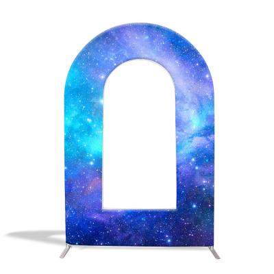 China Wedding Chinese New Design Product Fabric Tension Church Arch Backdrop Stand Wall For Wedding Party Event Decoration for sale