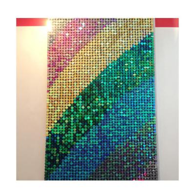 China Waterproof+Eco-friendly Stainless Steel Store Outdoor Anti-UV Showroom Building Glitter Backdrop Sequin Panel Rosas Shimmer Exterior Wall for sale