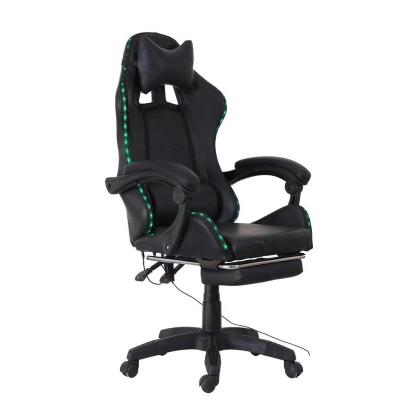 China Adjustable (height) Good Quality Racing Style Heavy Duty Comfortable Gaming  Chair LED Light 360 Swivel PU Leather Gaming Chair for sale