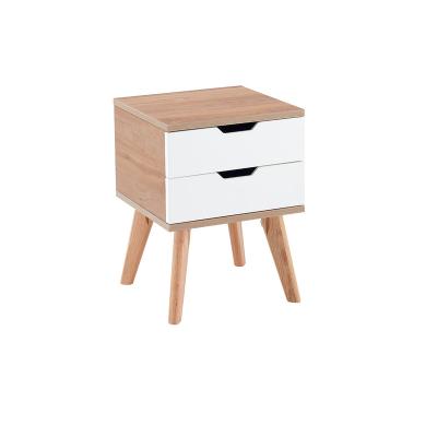 China Extendable 3 Drawers Mid-Century Modern Luxury Bedroom Furniture Storage Night Stand Melamine Wooden Bedside Table Modern for sale