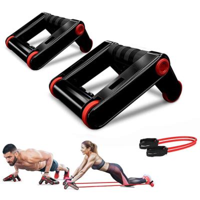 China Home Use Ab Wheel For Abs Workout Push Up Bars Strength Training With Non Slip Ab Roller Wheel Roller for sale