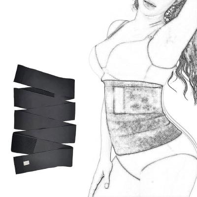 China Spandex& Polyester Slimming Belt Waist Wrap Shaper Waist Trainer For Women Sauna Trimmer Belt Belly Wrap Plus Size for sale