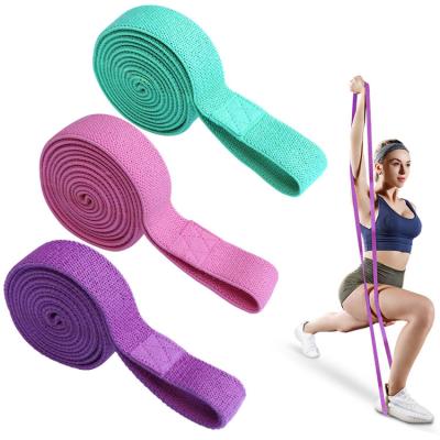 China Latex Dropshipping Resistance Band Fabric Long Fitness Bands Resistance Gym Exercise Bands for sale