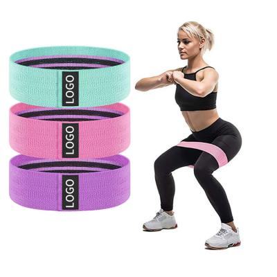 China Wholesale Latex Yarn Fabric Resistance Bands Exercise Band Set Exercise Resistance Bands for sale