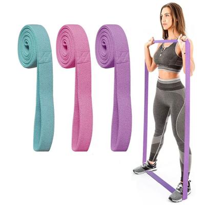 China Latex Factory Supply Fabric Resistance Band Long For Yoga Pull Ups Aid Long Body Workout 3 Levels Resistance Bands for sale