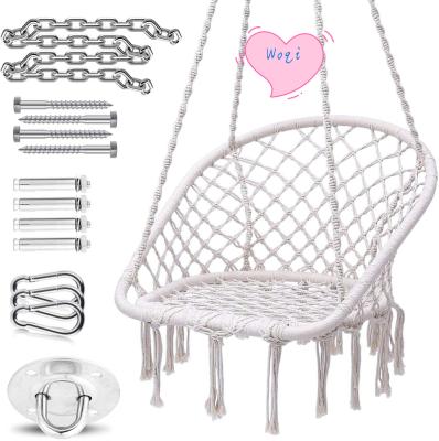 China Contemporary Indoor Outdoor Hammock Chair Swing Boho Macrame WQ Thick Canvas Sleeping Chair for sale