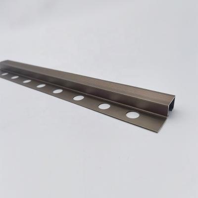 China Modern Anti Skid Basement Stairs Nosing Aluminum Staircase Tile Bullnose Trim for sale