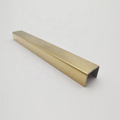 China Modern Trim U Shape Mirror Foshan Sunvin Transition Tile Foshan Sunvin Decorative Stainless Steel Tile Profiles for sale