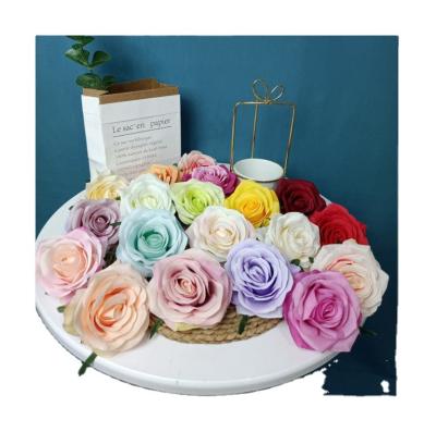 China Hot Sale Fashion Silk Rose Artificial Flower MGT009 Amazon Rose Heads Reasonable Price For Decoration for sale