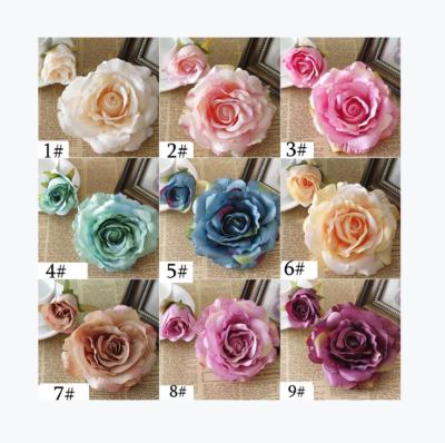 China Single Popular Selling Silk Flower Silk Rose Flower MGT003 Artificial Nice Fabric Flower Rose Head Rose Bulk Sale for sale