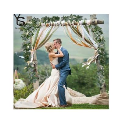 China Eucalyptus Willow Leaves Green STT002 Best Quality Eucalyptus Silk Garland Leaves Wedding Party Table Settings Decor for sale