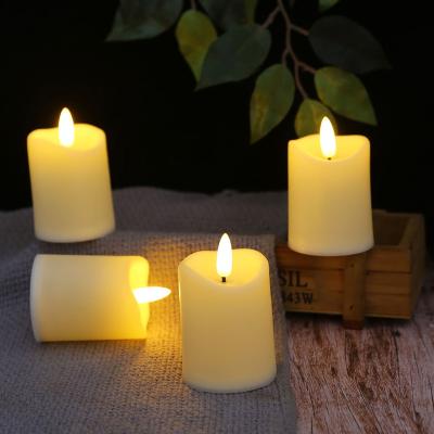 China LZ006 3pcs led candle set flickering light flameless platic led candle for wedding party table decoration for sale