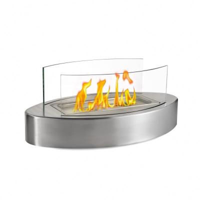 China NEW DESIGN SUNBOW Fashion Bio Ethanol Fireplace Glass Table Fireplace Single Table Top Fire Pit Portable Smokeless Ethanol Tabletop Fireplace for sale