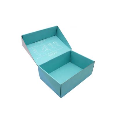 China Recyclable Custom Eco Friendly Cheap Custom Printed White Clothing Flat Ad Packaging Corrugated Paper Box for sale