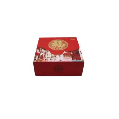 China Eco Friendly Recyclable Custom Printed Red Lid And Base 2 Pieces Type Rigid Paperboard Gift Packaging Clothing Paper Box for sale