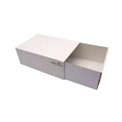 China Recyclable Custom White Pull Out Shoe Box Packaging Slide Out Sliding Drawer Large Paper Shoe Box With Customize Logo for sale