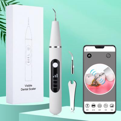 China Convenient Visual Dental Calculus Scaler Ultrasonic Cleaning Tartar Remover Tooth Stain Remover LED Oral Teeth Whitening Cleaning Tools for sale