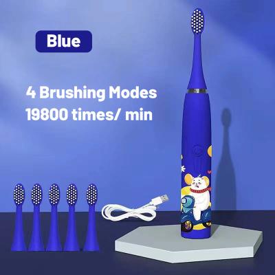 China Battery Operated Kids Electric Toothbrush Cartoon Pattern With Replace Main Electric Toothbrush Ultrasonic Toothbrush For Kids for sale