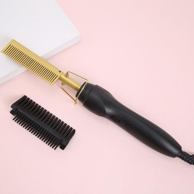 China Electric Comb Straightener Hot Comb Iron Comfortable Heating Flat Hair Straightening Brush Straightening Iron Comb Hair Straightener Brush for sale