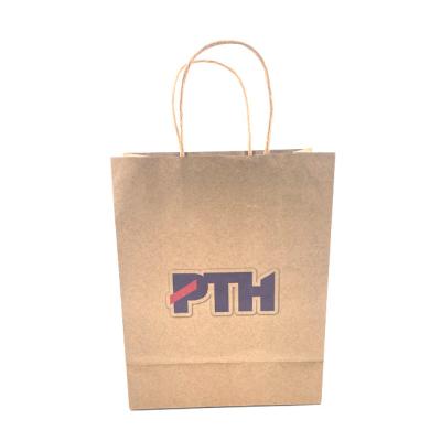 China Custom Recyclable Recycle Business Shopping Kraft Paper Packaging Bag With Handle Making Machine for sale