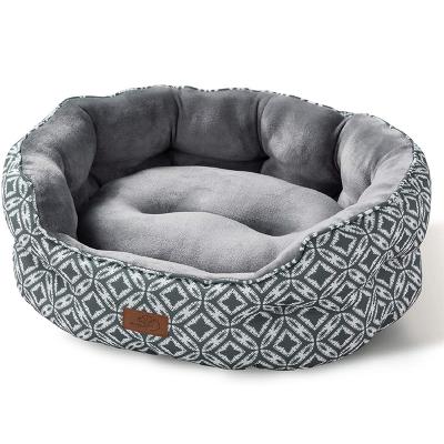 China 2021 Sustainable Large Dog Bed Waterproof Breathable Oxford Cloth Bolster Pet Bed for sale