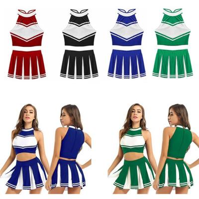 China Custom Women's Sleeveless Costume SDL-003 Cheerleading Cheerleade SDL-003 Logo Short Skirt Set Uniforms Cheer Uniforms for sale