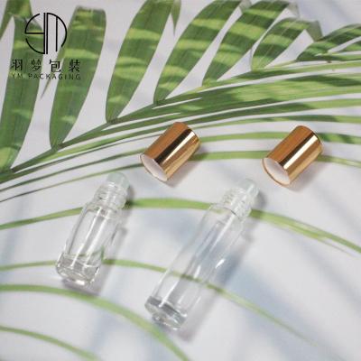 China Wishing 5ml 10ml amber roller bottle 5ml essential oil clear glass bottle for sale