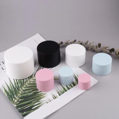 China Empty Skin Care Cream 3g 5g PP Cosmetic Jars Fancy Double Wall Jar Luxury Plastic Jars for sale