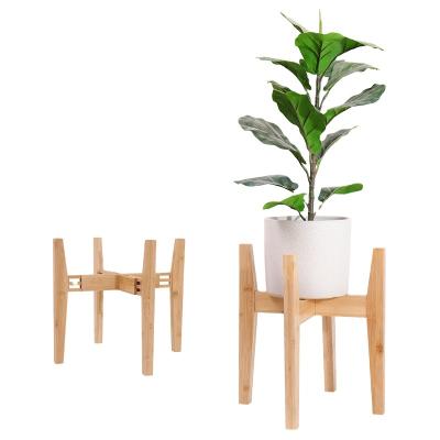 China Eco-friendly Plant Wood Stand Flower Pot Stand Modern Outdoor Adjustable Indoor Stand For Living Room for sale