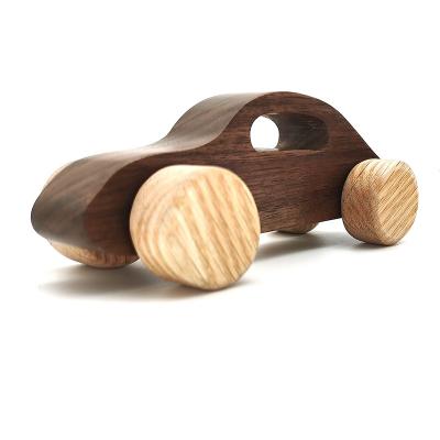 China DIY TOY Best Selling Quality Children's Toy Black Walnut Puzzle Education Child Toy For Educational Wooden Baby Car for sale