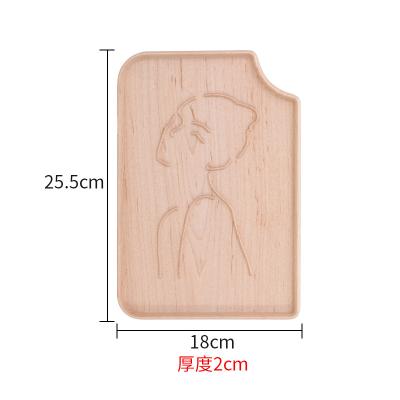 China Best Quality Selling Disposable Wooden Irregularity Dinner Dishes Wooden Dinner Plate OEM Logo Laser Pattern Quality for sale