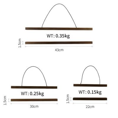 China Magnetic Wooden Walnut Poster Hanger Frame Poster Magnet Wood Frame Hangers For Pictures Prints Scrolls And Maps Canvas for sale