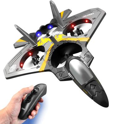 China With LED Lights V17 2.4G Fighter EPP Foam Hand Throwing Cool Lighting Drone Glider rc model airplanes for sale