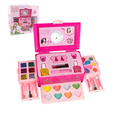 China Fashion Girl Eco-friendly Material Beauty Pretend Cosmetics Toy Kids Makeup Box Play Set Kit Other Toy for sale