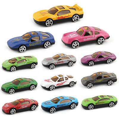 China Model Car Friction Car Toy Simulation Racing Alloy Car Model Toys Die-casting Vehicle 12pcs Toy Set for sale