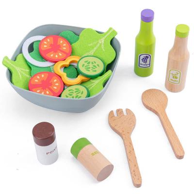 China Kids Play Hot Sale New Item Role Play Toys Wooden Fruit Salad Toys Fruit Salad Vegetable Toy for sale