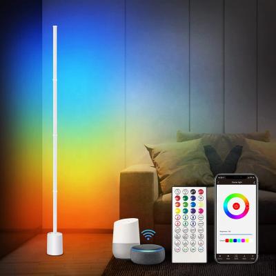 China Modern APP control RGB led floor standing corner light for home and living room decoration for sale