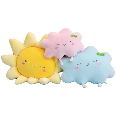 China PORTABLE Cartoon Sun Cloud Stuffed Toys Soft Pillow Cushion For Sofa Seat Car Headrest Home for sale